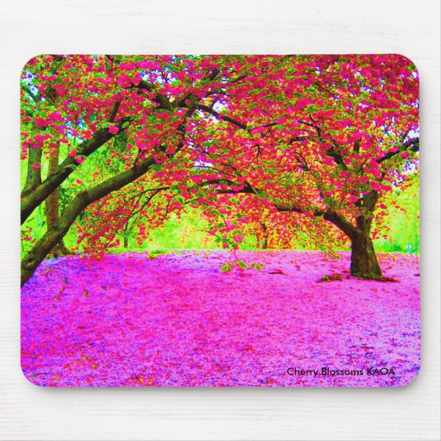 Cherry Blossoms in Central Park Mouse Pad (Front)