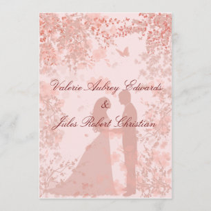 Cherry Blossoms In Paris Wedding Invitation