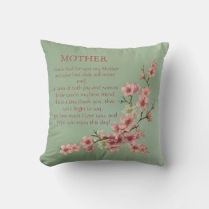 Cherry Blossoms in Pink for Mother Cushion