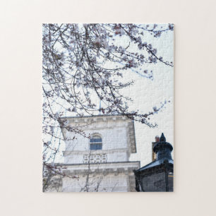 Cherry Blossoms in Spring, London, England UK Jigsaw Puzzle