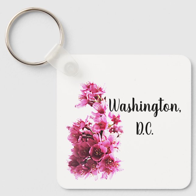 Cherry blossoms in Washington, D.C. Key Ring (Front)