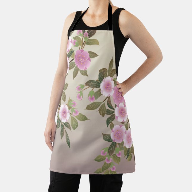Cherry Blossoms, Japanese Design Apron (Insitu)