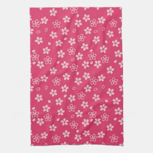Cherry Blossoms, Japanese Design Tea Towel