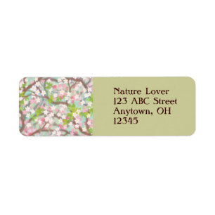 Cherry Blossoms Label Return Address Label