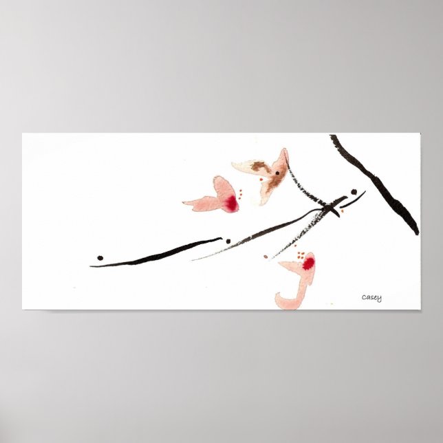 Cherry Blossoms Longing Art Print (Front)