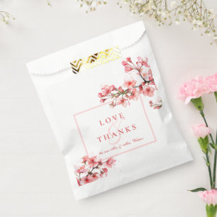 Cherry Blossoms Love & Thanks Spring Wedding Favour Bag