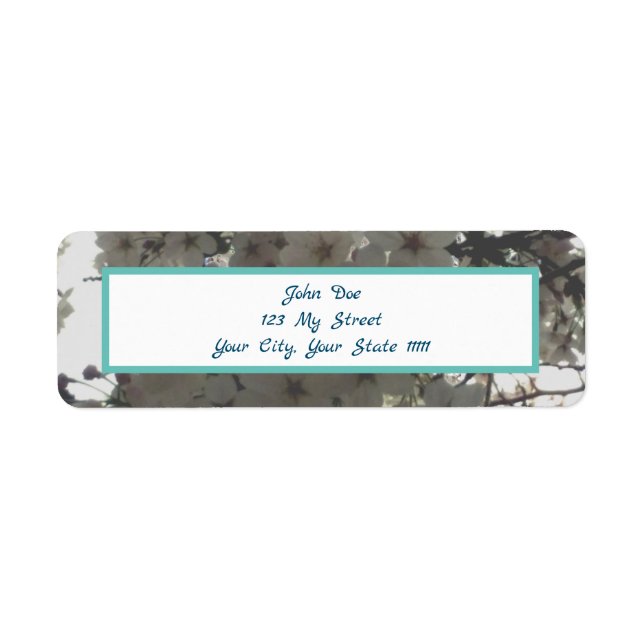 Cherry Blossoms mailing label Return Address Label (Front)