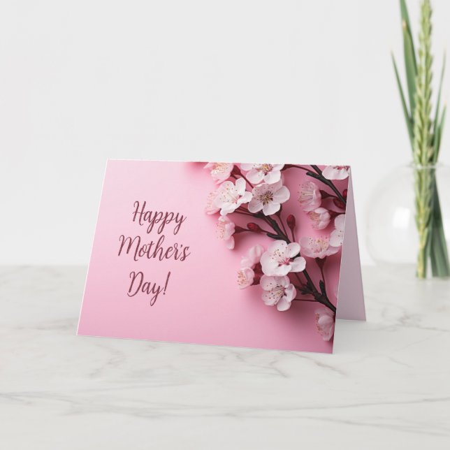 Cherry Blossoms Mother's Day Holiday Card (Front)