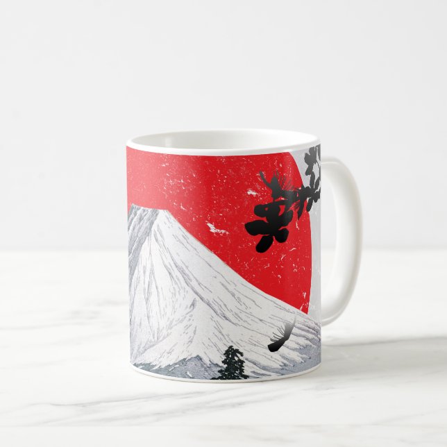 Cherry Blossoms Mount Fuji Japan Coffee Mug (Front Right)