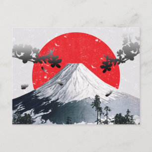 Cherry Blossoms Mount Fuji Japan Postcard