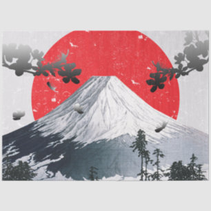 Cherry Blossoms Mount Fuji Japan Tissue Paper