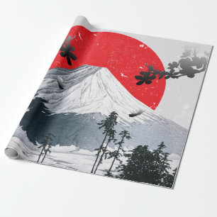 Cherry Blossoms Mount Fuji Japan Wrapping Paper