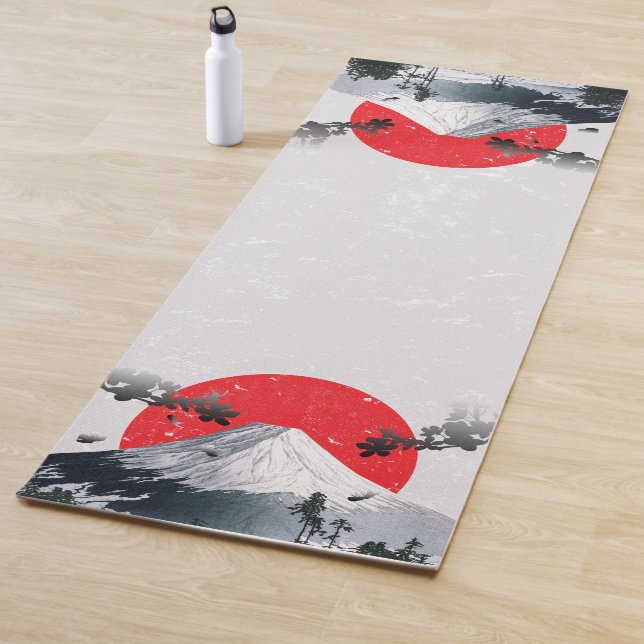 Cherry Blossoms Mount Fuji Japan Yoga Mat (In Situ)