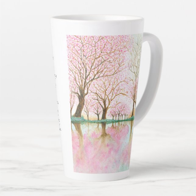 Cherry Blossoms of Love – Mother's Day Latte Mug (Right Angle)