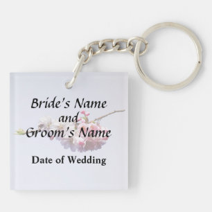 Cherry Blossoms on a Branch Wedding Products Key Ring
