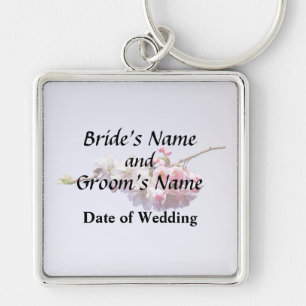 Cherry Blossoms on a Branch Wedding Products Key Ring
