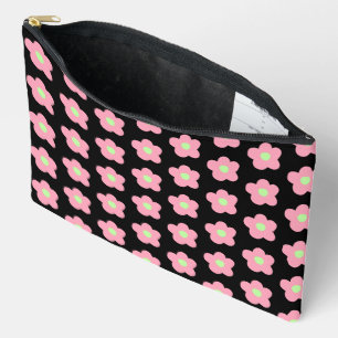 Cherry Blossoms on Black Accessory Pouch