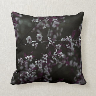 Cherry Blossoms on Dark Plum Cushion