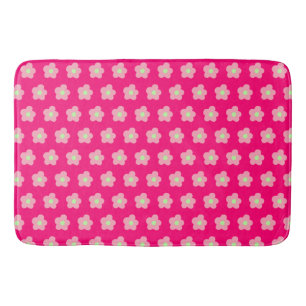 Cherry Blossoms on Pink Bath Mat