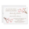 Cherry Blossoms on white Landscape Invite