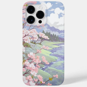 Cherry Blossoms Pastel Watercolor Landscape Case-Mate iPhone 14 Pro Max Case