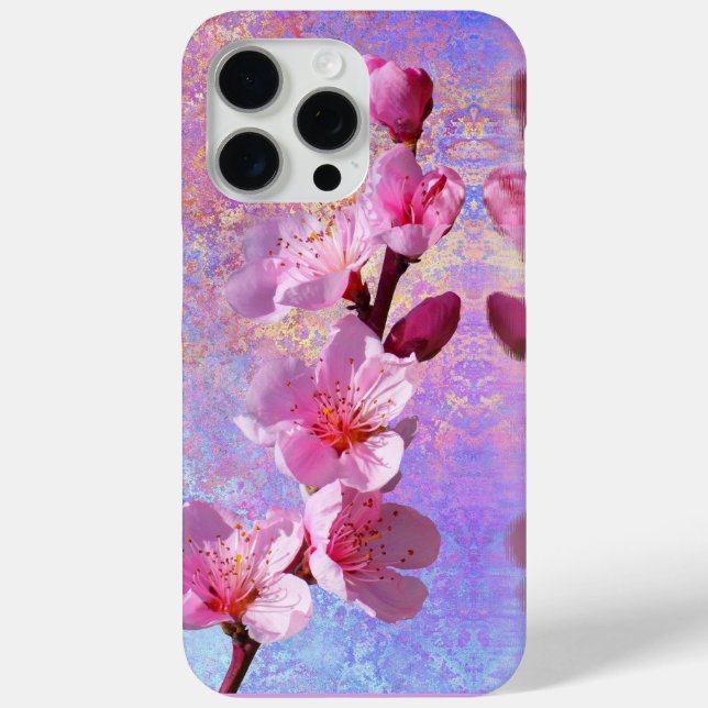 Cherry Blossoms Pink Flowers Abstract Phone Case (Back)