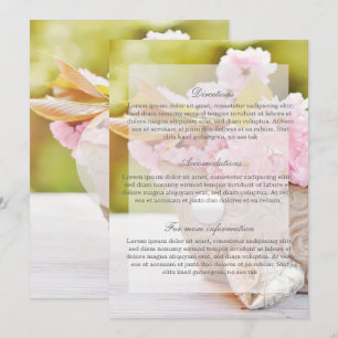 Cherry Blossoms-Pink Flowers Wedding Invitation