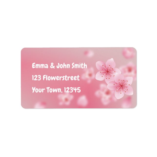 Cherry blossoms - pink | romantic label (Front)