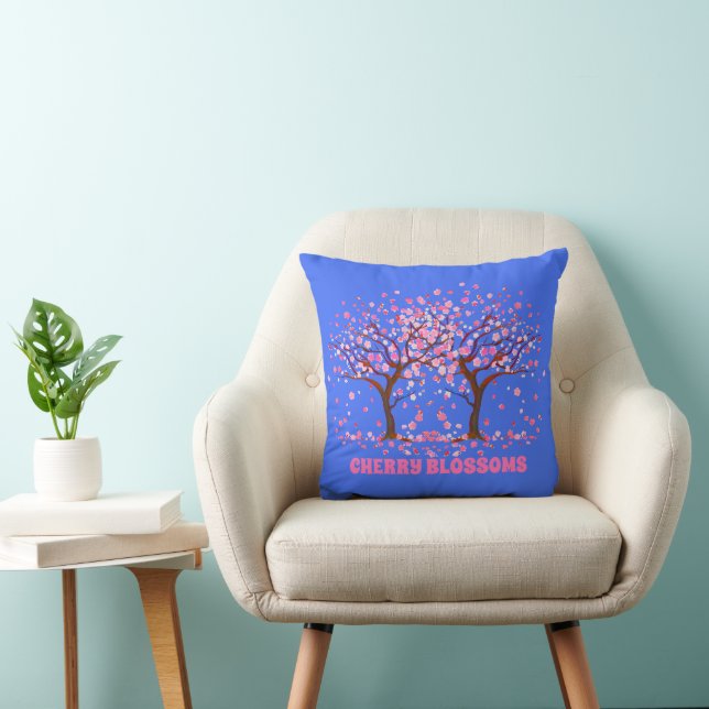 Cherry Blossoms Pink Snow Globe Cushion (Chair)