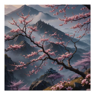 cherry blossoms poster