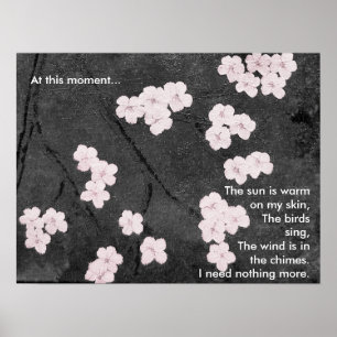 Cherry Blossoms Print with Poem