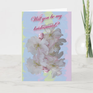 Cherry Blossoms Reflection Bridesmaid Request Card
