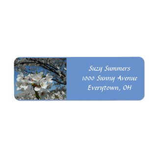 Cherry Blossoms Return Address Label