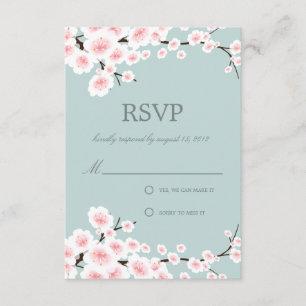 CHERRY BLOSSOMS RSVP CARD