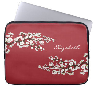 Cherry Blossoms Sakura Laptop Sleeve (red)