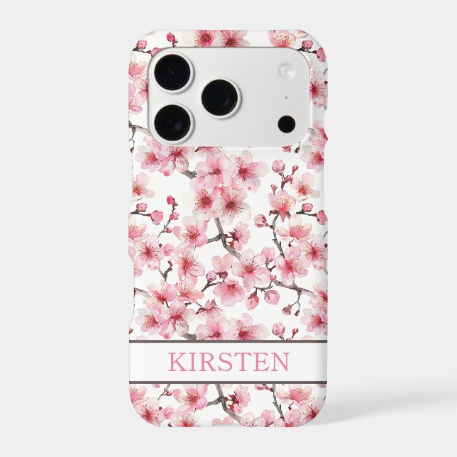Cherry Blossoms Sakura Pattern Monogrammed (Back)