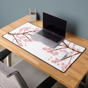 Cherry blossoms Sakura tree floral pink sakura Desk Mat