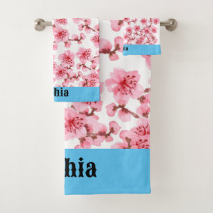 cherry blossoms Serenity Bath Towel Set