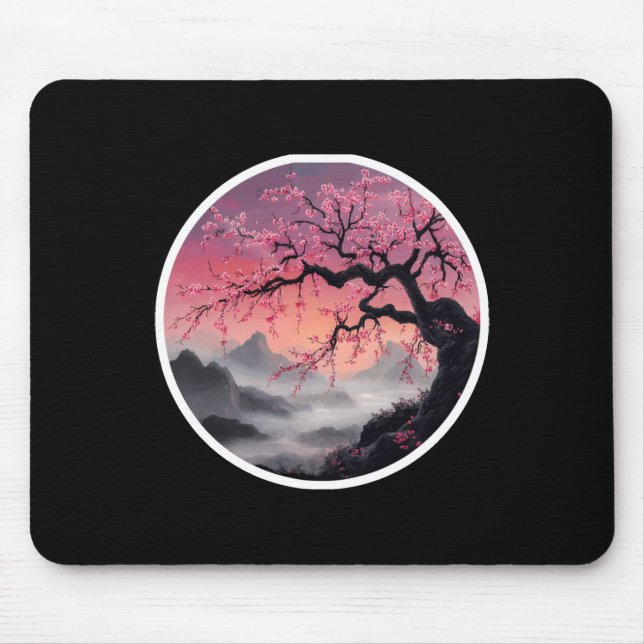 Cherry Blossoms Serenity Karma Sticker  Mouse Pad (Front)