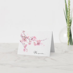 Cherry Blossoms Sympathy Thank You Card
