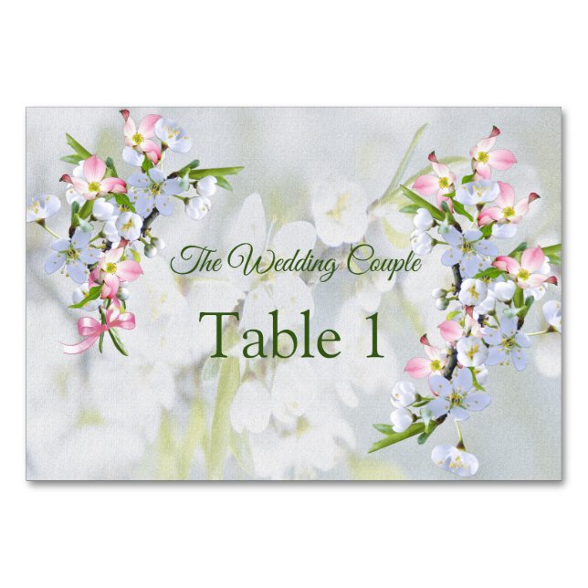 Cherry Blossoms Table cards (Front)