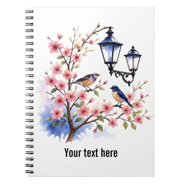Cherry Blossoms Template Notebook (Front)