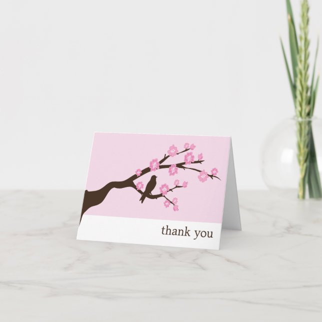 Cherry Blossoms Thank You Cards (Front)