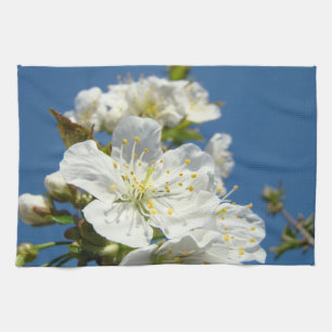 Cherry Blossoms Towels Spring Blue Sky Floral
