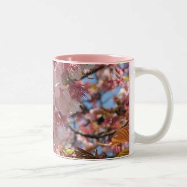 Cherry Blossoms Two-Tone Coffee Mug (Right)