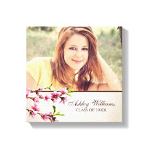 Cherry Blossoms Vintage Tan Senior Graduation