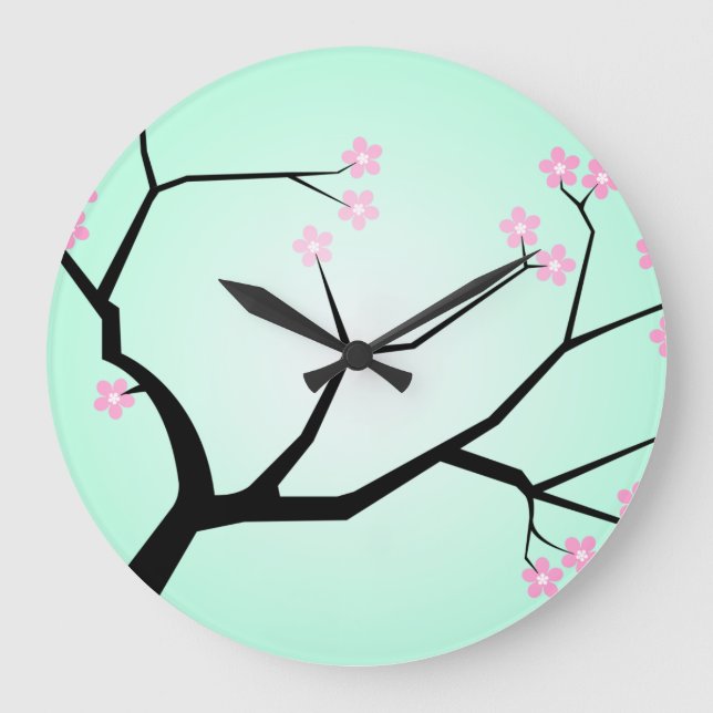 Cherry Blossoms Wall Clock (Front)