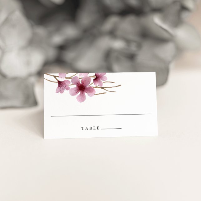 Cherry Blossoms Wedding Escort Place Cards (Creator Uploaded)