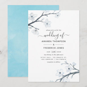 Cherry Blossoms Wedding Invitation