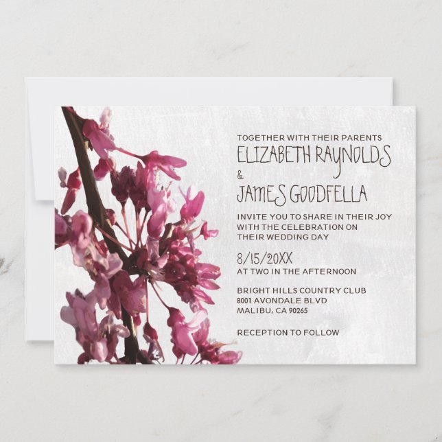 Cherry Blossoms Wedding Invitations (Front)